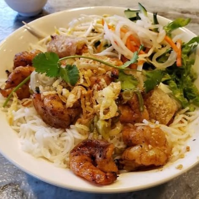Grilled Shrimp Vermicelli Noodle Bowl.