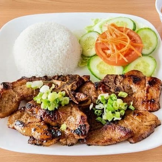 Grilled Pork Chop Rice Plate.