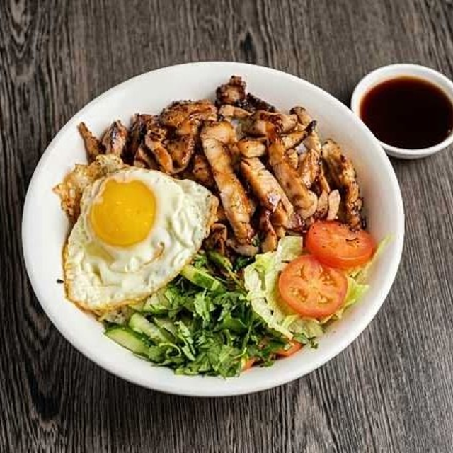 Teriyaki Chicken Rice Plate with Egg.