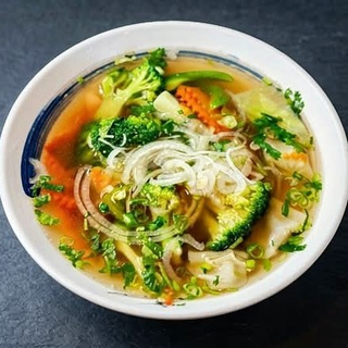 Mixed Vegetables Noodle Soup (Beef Broth)