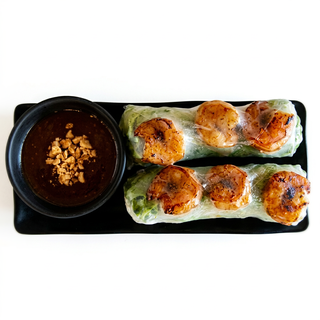 Spring Rolls with Grilled Shrimp